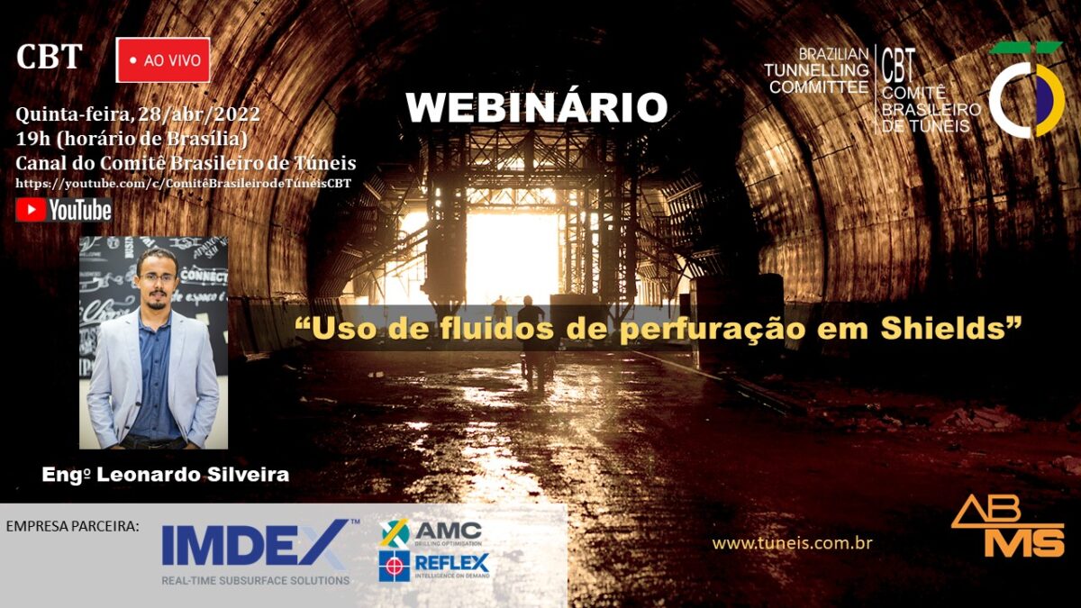 Webinário CBT de 2022 aborda o tema “Uso de fluidos de perfuração em Shields”. Dia 28/04, às 19h.